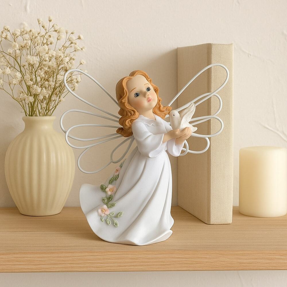 Angel Blessings 6” Angel Figurine 2002 Popular Creations Dove w/ Box